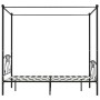 Estructura de cama con dosel metal negro 160x200 cm de vidaXL, Camas y somieres - Ref: Foro24-284437, Precio: 232,34 €, Descu...