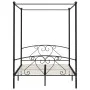 Black metal canopy bed frame 160x200 cm by vidaXL, Beds and slatted bases - Ref: Foro24-284437, Price: 233,72 €, Discount: %
