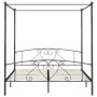 Gray metal canopy bed frame 200x200 cm by vidaXL, Beds and slatted bases - Ref: Foro24-284446, Price: 144,11 €, Discount: %