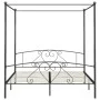 Gray metal canopy bed frame 200x200 cm by vidaXL, Beds and slatted bases - Ref: Foro24-284446, Price: 131,22 €, Discount: %