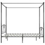 Gray metal canopy bed frame 200x200 cm by vidaXL, Beds and slatted bases - Ref: Foro24-284446, Price: 144,11 €, Discount: %