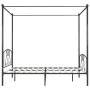 Gray metal canopy bed frame 200x200 cm by vidaXL, Beds and slatted bases - Ref: Foro24-284446, Price: 131,22 €, Discount: %