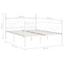 Bettgestell mit Lattenrost aus weißem Metall, 200 x 200 cm von vidaXL, Betten und Lattenroste - Ref: Foro24-284453, Preis: 11...