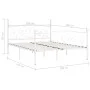 Estructura de cama con somier metal blanco 200x200 cm de vidaXL, Camas y somieres - Ref: Foro24-284453, Precio: 114,77 €, Des...