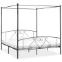 Gray metal canopy bed frame 180x200 cm by vidaXL, Beds and slatted bases - Ref: Foro24-284445, Price: 181,91 €, Discount: %