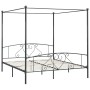 Gray metal canopy bed frame 180x200 cm by vidaXL, Beds and slatted bases - Ref: Foro24-284445, Price: 184,67 €, Discount: %