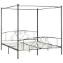 Gray metal canopy bed frame 180x200 cm by vidaXL, Beds and slatted bases - Ref: Foro24-284445, Price: 181,91 €, Discount: %