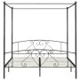 Gray metal canopy bed frame 180x200 cm by vidaXL, Beds and slatted bases - Ref: Foro24-284445, Price: 181,91 €, Discount: %
