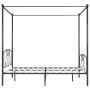 Gray metal canopy bed frame 180x200 cm by vidaXL, Beds and slatted bases - Ref: Foro24-284445, Price: 184,67 €, Discount: %
