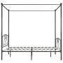 Gray metal canopy bed frame 180x200 cm by vidaXL, Beds and slatted bases - Ref: Foro24-284445, Price: 181,91 €, Discount: %