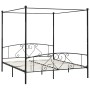 Estructura de cama con dosel metal negro 180x200 cm de vidaXL, Camas y somieres - Ref: Foro24-284438, Precio: 220,75 €, Descu...