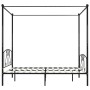 Black metal canopy bed frame 180x200 cm by vidaXL, Beds and slatted bases - Ref: Foro24-284438, Price: 218,71 €, Discount: %