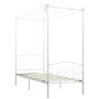 Weißer Himmelbettrahmen aus Metall, 90 x 200 cm von vidaXL, Betten und Lattenroste - Ref: Foro24-284468, Preis: 194,06 €, Rab...