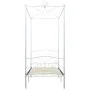 Estructura de cama con dosel metal blanco 90x200 cm de vidaXL, Camas y somieres - Ref: Foro24-284468, Precio: 190,04 €, Descu...