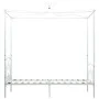 Estructura de cama con dosel metal blanco 90x200 cm de vidaXL, Camas y somieres - Ref: Foro24-284468, Precio: 190,04 €, Descu...