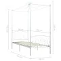 Estructura de cama con dosel metal blanco 90x200 cm de vidaXL, Camas y somieres - Ref: Foro24-284468, Precio: 190,04 €, Descu...