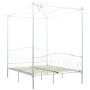 Weißer Himmelbettrahmen aus Metall, 140 x 200 cm von vidaXL, Betten und Lattenroste - Ref: Foro24-284471, Preis: 268,14 €, Ra...