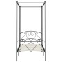 Estructura de cama con dosel metal gris 120x200 cm de vidaXL, Camas y somieres - Ref: Foro24-284442, Precio: 92,14 €, Descuen...