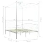 Estructura de cama con dosel metal blanco 140x200 cm de vidaXL, Camas y somieres - Ref: Foro24-284471, Precio: 237,51 €, Desc...
