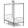 Schwarzer Himmelbettrahmen aus Metall, 100 x 200 cm von vidaXL, Betten und Lattenroste - Ref: Foro24-284475, Preis: 157,49 €,...