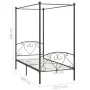 Graues Himmelbettgestell aus Metall, 120 x 200 cm von vidaXL, Betten und Lattenroste - Ref: Foro24-284442, Preis: 90,68 €, Ra...