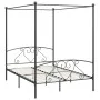 Graues Himmelbettgestell aus Metall, 160 x 200 cm von vidaXL, Betten und Lattenroste - Ref: Foro24-284444, Preis: 171,58 €, R...