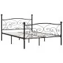 Estructura de cama con somier metal negro 140x200 cm de vidaXL, Camas y somieres - Ref: Foro24-284457, Precio: 170,04 €, Desc...