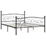 Bed frame with black metal slatted base 180x200 cm by vidaXL, Beds and slatted bases - Ref: Foro24-284459, Price: 173,77 €, D...