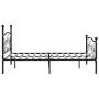 Bed frame with black metal slatted base 180x200 cm by vidaXL, Beds and slatted bases - Ref: Foro24-284459, Price: 173,77 €, D...