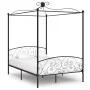 Schwarzer Himmelbettrahmen aus Metall, 120 x 200 cm von vidaXL, Betten und Lattenroste - Ref: Foro24-284476, Preis: 216,20 €,...