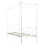 Weißer Himmelbettrahmen aus Metall, 100 x 200 cm von vidaXL, Betten und Lattenroste - Ref: Foro24-284469, Preis: 154,30 €, Ra...