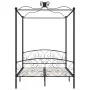 Schwarzer Himmelbettrahmen aus Metall, 120 x 200 cm von vidaXL, Betten und Lattenroste - Ref: Foro24-284476, Preis: 216,20 €,...