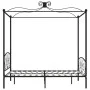 Schwarzer Himmelbettrahmen aus Metall, 120 x 200 cm von vidaXL, Betten und Lattenroste - Ref: Foro24-284476, Preis: 216,20 €,...