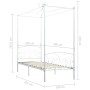 Weißer Himmelbettrahmen aus Metall, 100 x 200 cm von vidaXL, Betten und Lattenroste - Ref: Foro24-284469, Preis: 154,30 €, Ra...