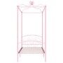 Estructura de cama con dosel metal rosa 90x200 cm de vidaXL, Camas y somieres - Ref: Foro24-284486, Precio: 182,15 €, Descuen...