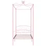 Estructura de cama con dosel metal rosa 90x200 cm de vidaXL, Camas y somieres - Ref: Foro24-284486, Precio: 178,72 €, Descuen...