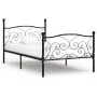 Estructura de cama con somier metal negro 100x200 cm de vidaXL, Camas y somieres - Ref: Foro24-284455, Precio: 108,25 €, Desc...