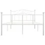 Estructura de cama de metal blanco 140x200 cm de vidaXL, Camas y somieres - Ref: Foro24-284519, Precio: 138,02 €, Descuento: %