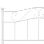 Estructura de cama de metal blanco 140x200 cm de vidaXL, Camas y somieres - Ref: Foro24-284519, Precio: 138,02 €, Descuento: %