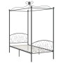 Estructura de cama con dosel metal gris 100x200 cm de vidaXL, Camas y somieres - Ref: Foro24-284481, Precio: 102,45 €, Descue...