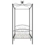 Gray metal canopy bed frame 100x200 cm by vidaXL, Beds and slatted bases - Ref: Foro24-284481, Price: 103,20 €, Discount: %