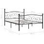 Estructura de cama con somier metal negro 160x200 cm de vidaXL, Camas y somieres - Ref: Foro24-284458, Precio: 164,39 €, Desc...