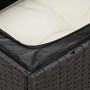 Set de muebles de jardín 5 pzas y cojines ratán sintético negro