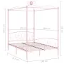 Estructura de cama con dosel metal rosa 140x200 cm de vidaXL, Camas y somieres - Ref: Foro24-284489, Precio: 221,25 €, Descue...
