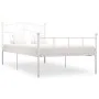 Bettgestell aus weißem Metall, 100 x 200 cm von vidaXL, Betten und Lattenroste - Ref: Foro24-284517, Preis: 120,23 €, Rabatt: %