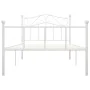 Bettgestell aus weißem Metall, 100 x 200 cm von vidaXL, Betten und Lattenroste - Ref: Foro24-284517, Preis: 120,23 €, Rabatt: %