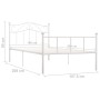 Bettgestell aus weißem Metall, 100 x 200 cm von vidaXL, Betten und Lattenroste - Ref: Foro24-284517, Preis: 122,61 €, Rabatt: %