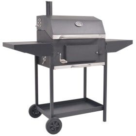 Charcoal smoker barbecue with black lower shelf by vidaXL, Barbecues - Ref: Foro24-43048, Price: 297,36 €, Discount: %