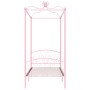 Estructura de cama con dosel metal rosa 100x200 cm de vidaXL, Camas y somieres - Ref: Foro24-284487, Precio: 189,28 €, Descue...