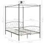 Graues Himmelbettgestell aus Metall, 140 x 200 cm von vidaXL, Betten und Lattenroste - Ref: Foro24-284483, Preis: 187,85 €, R...